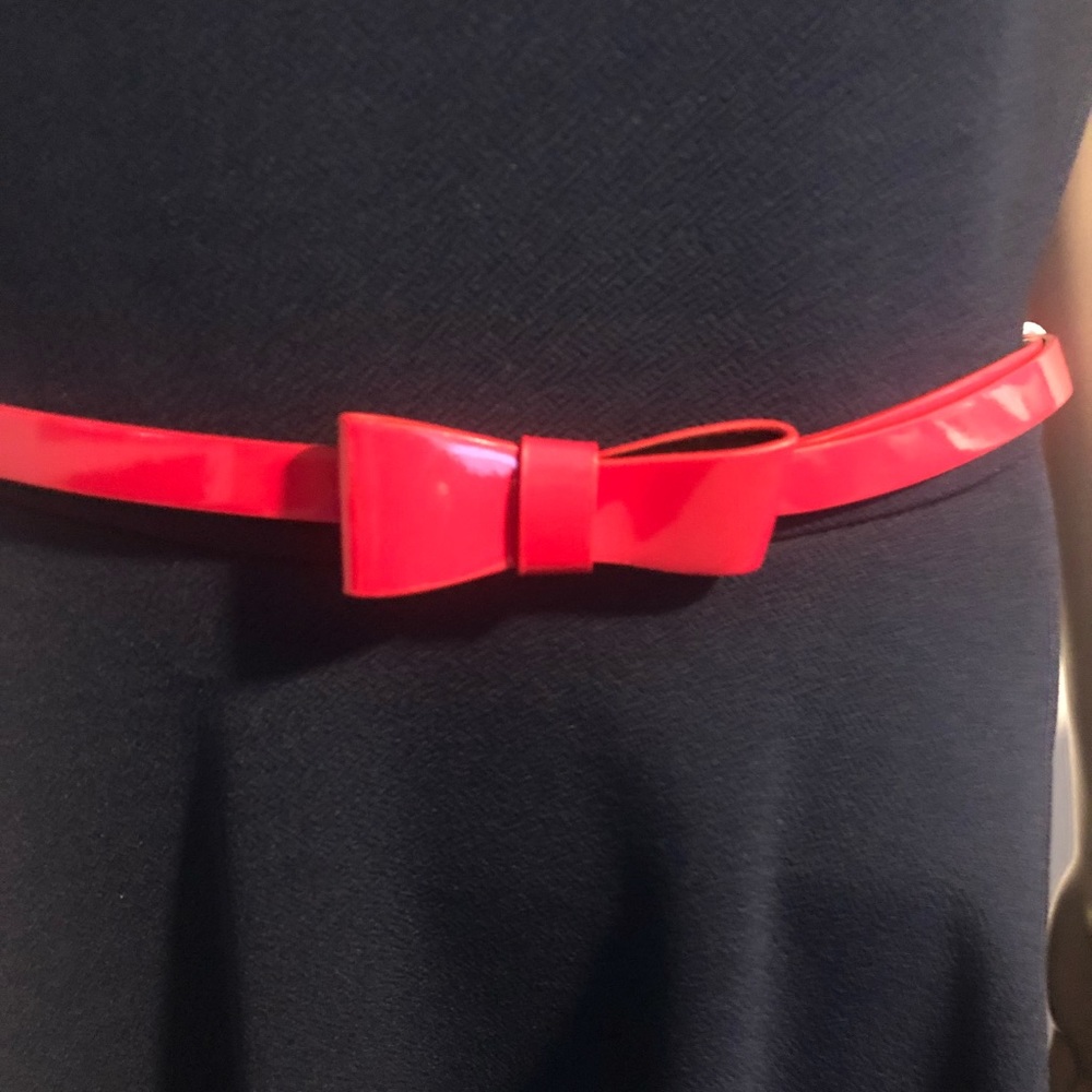 Red/White/Blue belted dress